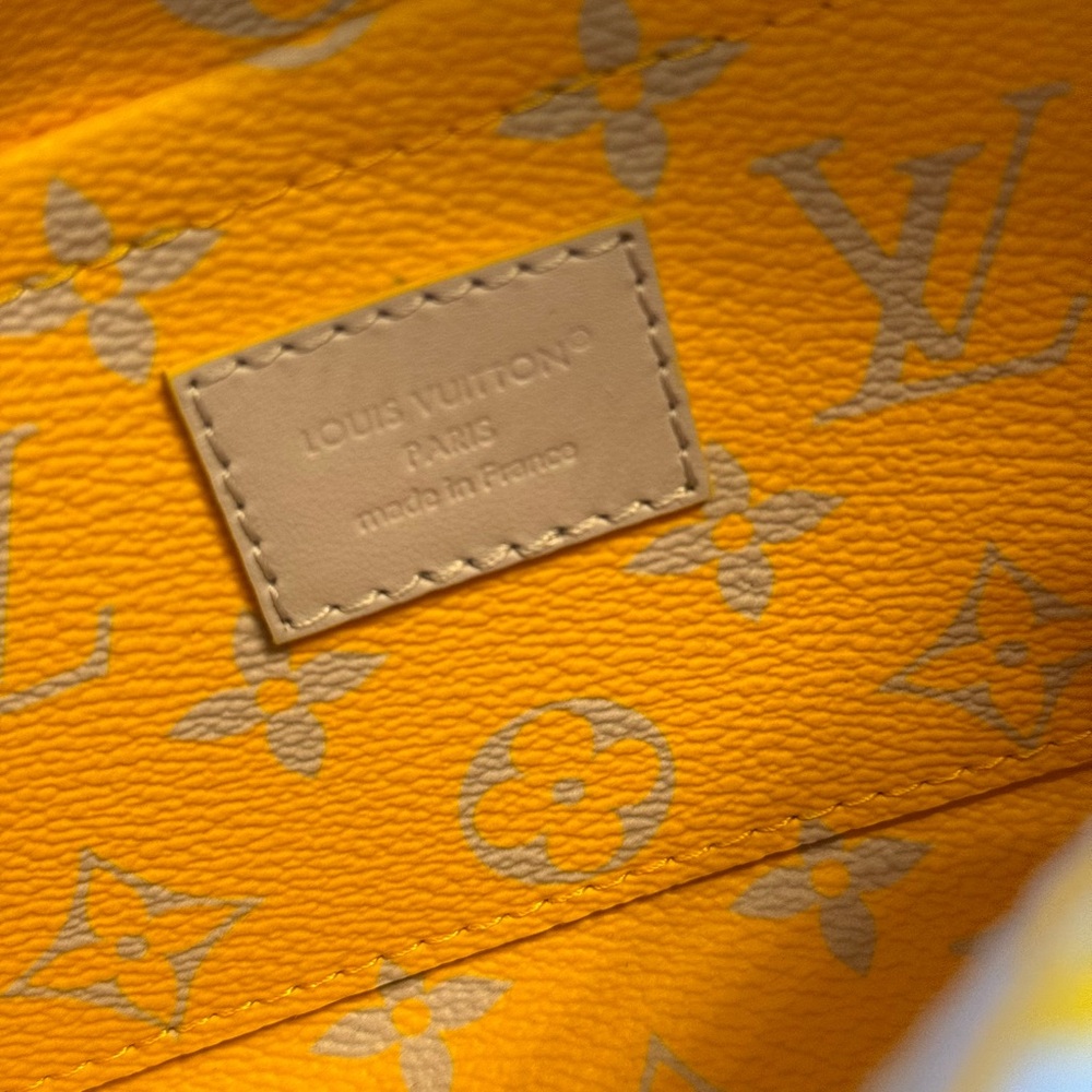 Louis Vuitton White & Yellow Monogram Cosmetic Case with Top Handle - Picture 5 of 8